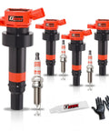 Upgraded 4 Piece Ignition Coil Pack And Iridium Spark Plug Set For 1.6L L4 Engines In Hyundai Accent Veloster Kia Rio And Kia Soul Replaces UF652 C1803 High Performance Replacement