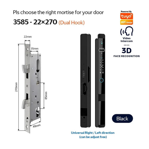 Amped Up Tuya WiFi Smart Sliding Door Lock With Real Time Two Way Intercom And Game Changing 3D Face Fingerprint Password Unlock For Your Home Setup No Sweat Entry All Year Round
