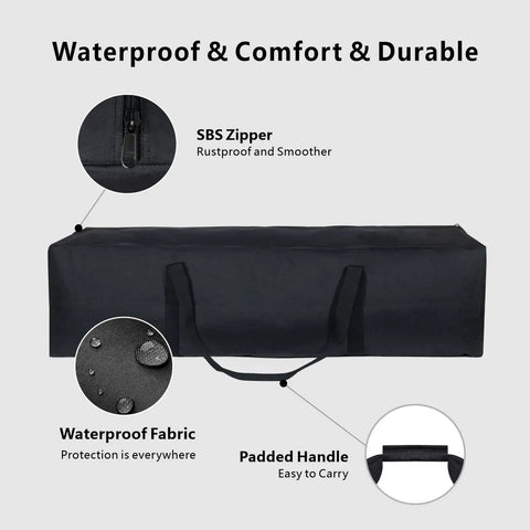 Massive 46 Inch Extra Large Zippered Duffel Bag For Travel Camping And Sports Gear Storage Waterproof Foldable Luggage With Padded Handles