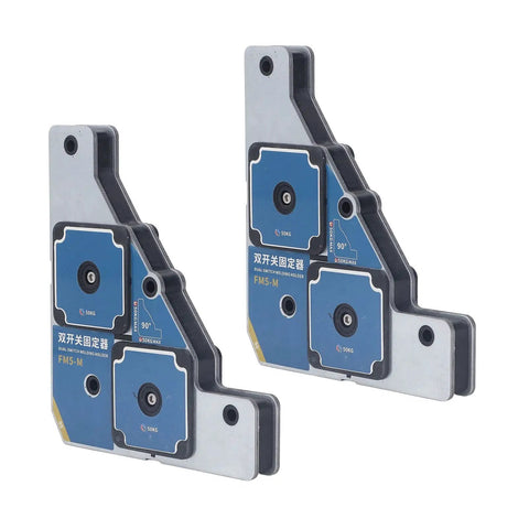 Heavy Duty Magnetic Welding Clamp With Dual Switch Control Holds 50KG for perfect 90 degree steel and iron pipe bar positioning fixture.