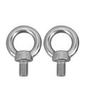 M20 Marine Grade 316 Stainless Steel Eye Bolts, Heavy Duty Lifting Rings With Nuts, Shoulder Eye Bolts For Rigging, 2 Pack