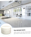 Quick Dry Ceramic Tile Repair Paste Kit With Epoxy Adhesive For Cracked, Chipped Porcelain And Loose Floor Tiles No Fuss 100g Repair Agent And Curing Agent For Bathroom in kitchen setting