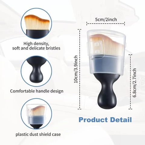 Soft Bristle Car Detail Brush For Interior And Exterior Dusting Cleans Dash Vents And Surfaces Without Scratching