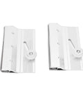 Frameless Shower Door Top Roller Bracket With Three Quarter Inch Bearing Roller Aluminum Frame For Quarter Inch Glass Panels Chrome Plated Finish Delivers A Smooth Sliding Motion And Easy Adjustments For Tough As Nails Shower Enclosures. two chrome aluminum brackets with 3/4 inch bearing rollers