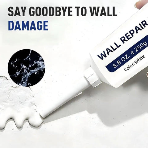 DIY Wall Repair Kit With Scraper For Quick Hole Filling And Crack Repair, Easy to use mending kit for home walls, includes 8.8 oz tube
