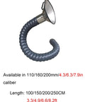 Heavy Duty Flexible Fume Extraction Hose For Welding Smoke And Industrial Dust Removal Solder Vent Tube, 1000mm length, gray.
