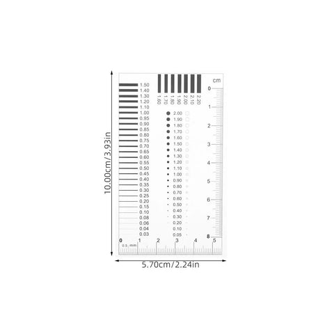 High Precision Crack Width Ruler For Defect Inspection Transparent Scratch Ruler And Size Estimation Chart Plastic Measuring Tool