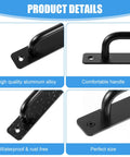 12 Pack 5.8 Inch Aluminum Alloy Black Cabinet Pulls with Screws Detail View, Comfortable Handles, Waterproof