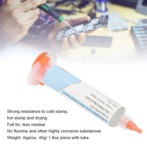 217 Degree Celsius High Temp Solder Paste For PCB Repair And BGA IC Soldering With Flux In Needle Tube 45g for electronics