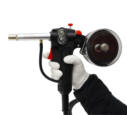 200 Amp Aluminum Spool Gun For MIG Welder Euro Connection, Air Cooled Aluminum Welding Torch With 9.8ft DC24V Cable in hand view