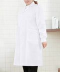 Unisex Doctor Lab Coat With Pockets For Women And Men, Long Sleeves, Stain Resistant Breathable Workwear For Dental And Vet Roles