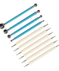 10 Piece Dotting Tools Set With Ball End Tips For Dot Art And Rock Painting with lightweight handles, displayed on white background.