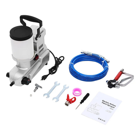 Pro Grade 1600W High Pressure Airless Paint Sprayer For Fast Home Interior Exterior Projects And Commercial Jobs Delivering Glass Coats With Dramatically Less Overspray Ideal For DIY Handymen And Seasoned Crews with components and tools.