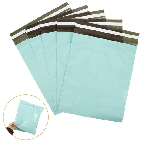 Eco Friendly Polyethylene Clothing Shipping Bags With Strong Self Sealing Waterproof And Wear Resistant Mailers 50 Pack shown in green