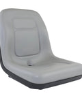 High Back Replacement Seat For Timecutter SS Lawn Mowers Built Tough Comfort Easy Install Durable Foam Stable Support Fits Multiple Mower Models American Owned And Operated Quality Replacement Part gray high-back mower seat with foam cushion