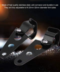 Dual Headlight Mount Brackets For 28mm-34mm Fork Tubes Motorcycle Headlamp Holder Kit in black stainless steel