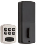 Keyless Entry Deadbolt Electronic Door Lock With Six Button Keypad For Garage Or Side Door No Key To Lose Satin Nickel One Touch Locking