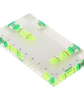 Precision Bubble Level Clear Multi Tool for Hanging Curtains and Wall Mount, Double for Spirit Level with Ruler Scale for DIY Projects, top view with metric scale.