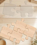 Two-Piece Clear Acrylic Jigsaw Router Templates Set For Woodworking Pro Grade Angled Curvy Puzzle Shape Tracing Tools