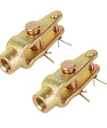 Two Pack Slack Adjuster Kit With Double Pinned Straight Clevis Pins For Air Brake Chambers Five Eighths Inch Threaded Replacements