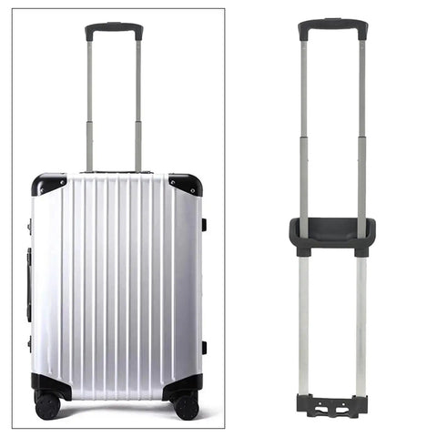 Adjustable Aluminum Telescopic Luggage Handle Replacement For Suitcases Built To Last Grab And Go Travel Accessory With Easy Grip 93.5 Cm By 16 Cm Black Finish, on suitcase