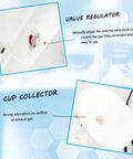 Valve regulator and cup collector detail of 2 Pack Adjustable Flexible Fume Extraction Arm With 3 Joint Mobility Universal Snorkel Fume Extractor.