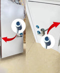 Heavy Duty Door Hinge Gap Adjuster Tool With Double Head Pro Grade Steel Spanner in use on door hinge