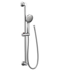 Eco-Performance 5 Function Handheld Shower Head Chrome Finish With Removable Head 69-Inch Hose 30-Inch Slide Bar