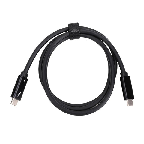 Level Up Your Portable Rig Game With This Rock Solid Egpu Box Delivering Real Pcie 16x Muscle Through Lightning Quick Usb4 Connections On A Heavy Duty Frame, black USB4 cable with sleek connectors.