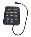 12 Gang RGB LED Switch Panel With 8 Color Modes And 5 Brightness Levels For Cars Boats And Marine Use 80A Heavy Duty