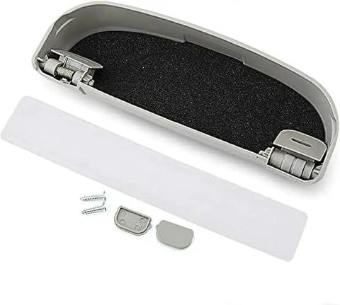 Gray Car Sunglasses Case With Velvet Lining That Fits Chery Tiggo Fulwin A1 A3 Qq E3 E5 G5 V7 And Emgrand EC7 EC7 RV EC8 SUVs, open view