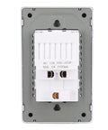 Heavy Duty Wall Outlet With Fast USB And Type C Ports, 15 Amp Flame Retardant Electrical Receptacle front view with USB ports.