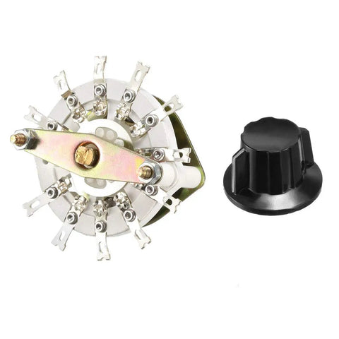 Band Selector Rotary Switch 1 Pole 10 Position 1 Deck With Knob For Electrical Panels And DIY Electronics Projects Durable Multi Position Channel Switch For Precise Control
