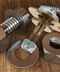 Rocking Chair Bearings Replacement Kit Four High Precision Metal Bearings For Rocking Chair Repair And Assembly With Durable Iron Plated Connectors For Smooth Glide And Easy Do It Yourself Fixes 2.04 By 0.78 By 0.78 Inches components on wooden surface