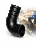 Heavy Duty Pocket Hole Jig Vacuum Adapter Compatible With Kreg K4 Dust Hose Connector For Seamless Woodworking Dust Collection System Upgrade, black polymer elbow fitting.