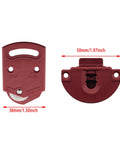 16 Pieces Plastic Red Cabinet Sliding Door Pulley With Screws, front view showing dimensions and design.