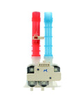 Water Inlet Valve Assembly For Washing Machines OEM 5304528029 Fits Various Models showing colored pipes front view