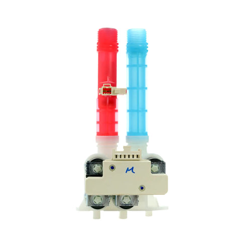 Water Inlet Valve Assembly For Washing Machines OEM 5304528029 Fits Various Models showing colored pipes front view