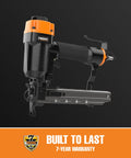 Pneumatic 16 Gauge Fencing Stapler With Tool Free Heavy Duty Depth Adjust Jam Release And Wire Alignment, side view