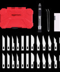 29-Piece Precision Hobby Knife Set With Razor Sharp Blades, Pro Grade Modeling Tools, Anti Slip Rubber Grip, Durable Alloy Steel Construction