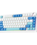 Top Shelf 75 Percent Wireless Gaming Keyboard Built Different With Massive 10000 Mah Battery volume knob and RGB keys.