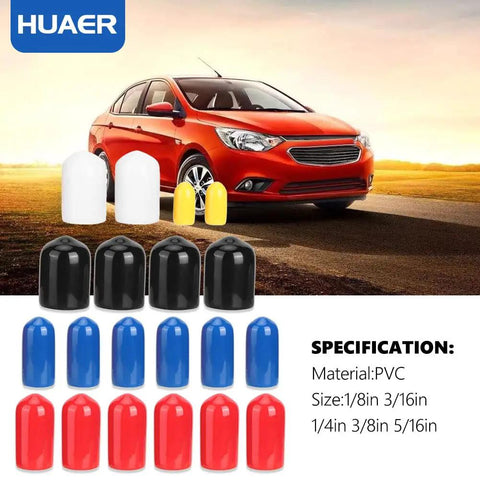 Huge 20 Pc Assorted Vacuum Line Kit With Bung Plugs For Classic Car Intake Hose Replacement Fits Small Big Block V8 Engines And Olds From 260 To 502 Cu Inch Engine Models Perfect Upgrade For Your Muscle Car Or Restomod Build Today. PVC vacuum line kit with assorted black, blue, red, white, and yellow bung plugs, 1/8 to 5/16 in.