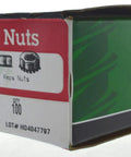 Heavy Duty Zinc Plated Steel Keps Lock Nuts With Captive Toothed Flange Number 10-32 Fine Thread in packaging.