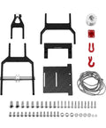 Tow Truck Crane Kit With 7Kg Winch Servo For 1 24 Scale SCX24 RC Cars Black Heavy Duty Crane Upgrade For Stock SCX24 And Carbon Fiber Universal Chassis SCX24 182 Easy Install Not Compatible With Stock Transmitter, black CNC aluminum parts and rope