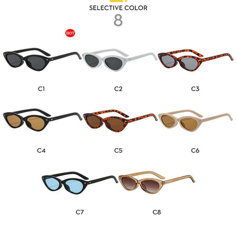 Women Cat Eye Sunglasses UV400 Protection Modern Retro Shades in multiple colors, lightweight polycarbonate frame shown