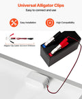 Universal alligator clips for 20W 12V Solar Battery Trickle Charger Maintainer With Built In MPPT Controller Mono Solar Panel.