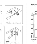 Diagram showing adjustments for Full Overlay Concealed Kitchen Cabinet Hinges 105 Degree 2 Cam 4 Way Adjustable Frameless European Hinges With Screws Set Of Four Incl...