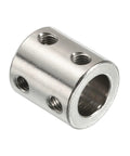 Rugged Shaft Coupler Connector 22mm Long 20mm Outer Diameter 12mm To 12mm Bore Stainless Steel Joint For 3D Printers