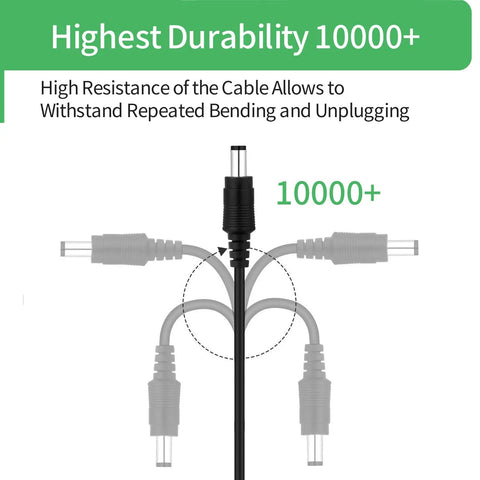 Flexibility test of Plug And Play 6V DC 1A Power Adapter From 100-240V AC To 6V DC With 5.5mm X 2.1mm Plug Smart Protection UL FCC RoHS