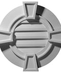 Round Gable Vent With Keystones Decorative Exterior Vent 30 Inch By 30 Inch 1 1/8 Inch Projection Urethane Lightweight